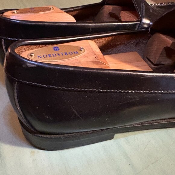Mens G.H. Bass Black Leather Walter Penny Loafers Size 10.5 EE - Picture 4 of 11